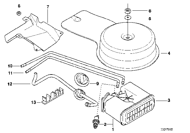 1994 BMW 325i Grommet Diagram for 16131183346