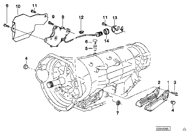 1999 BMW 750iL Covering Plate Diagram for 24101422153