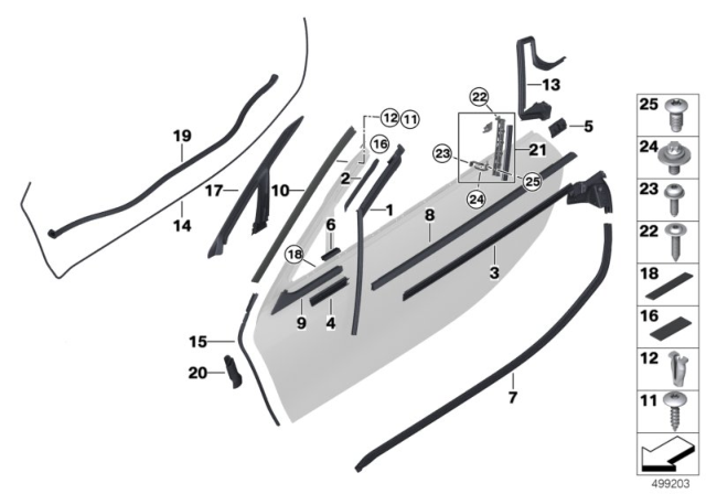 2020 BMW i8 Countersunk Screw Diagram for 07109908559