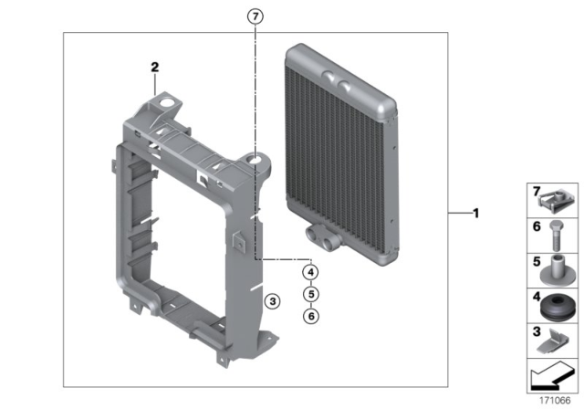 2016 BMW X6  Engine Oil Cooler Diagram for 17217645692