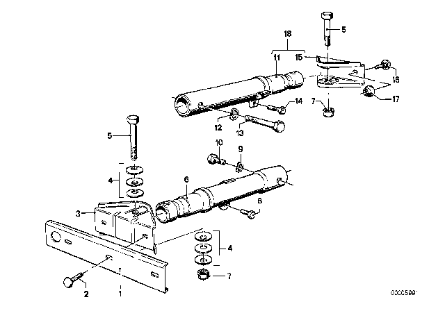 1980 BMW 320i  Shock Absorber Rear Diagram for 51121848825