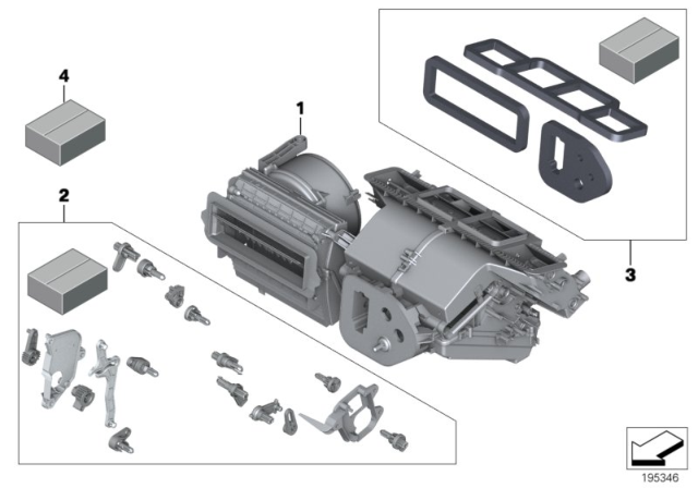 2013 BMW Z4 Empty Housing For Heater/Air Condit.Unit Diagram for 64119210741
