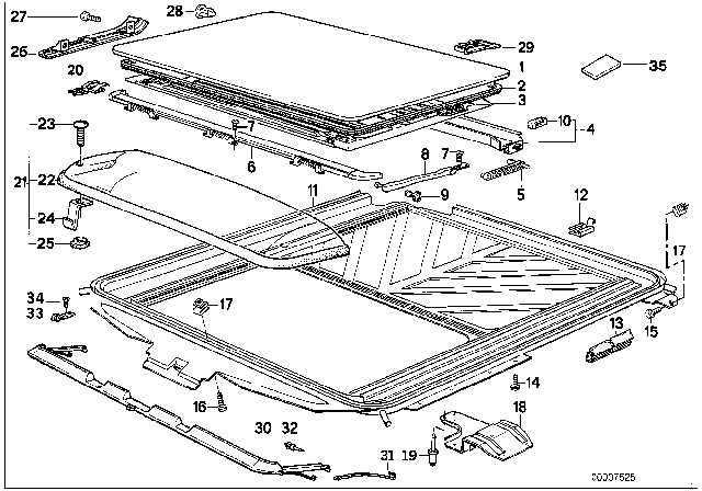 1990 BMW 750iL  Gasket Diagram for 72601857053