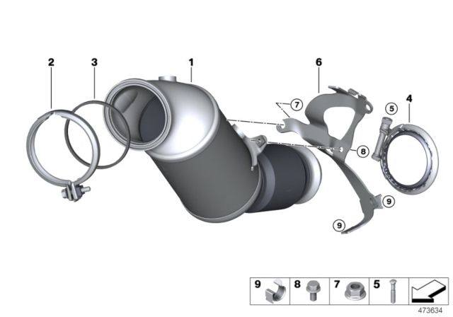 2018 BMW 430i  Catalytic Converter Diagram for 18328671138