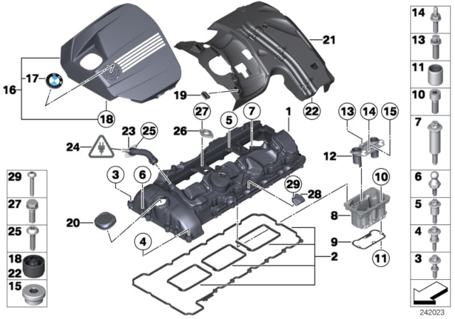 2013 BMW 335i  Torx Bolt Diagram for 07129905568