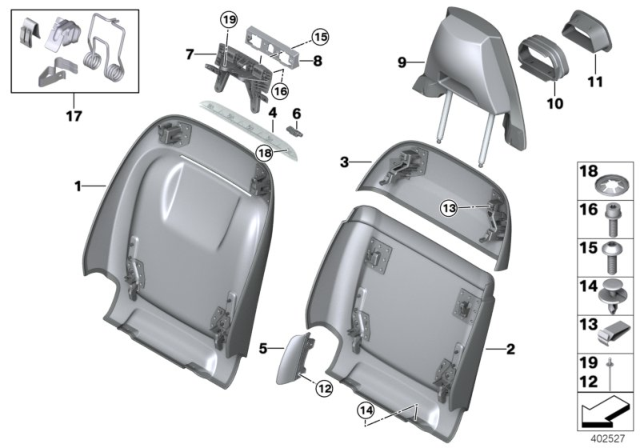 2017 BMW X6 M  Rear Panel, Basic Diagram for 52107319047