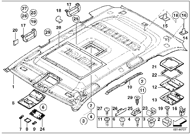 2006 BMW X5  Cover, Microphone Diagram for 51448250108