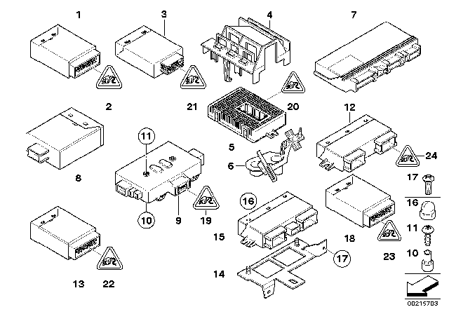 2007 BMW 530xi  Control Unit Micro Power Modul Diagram for 61359266274