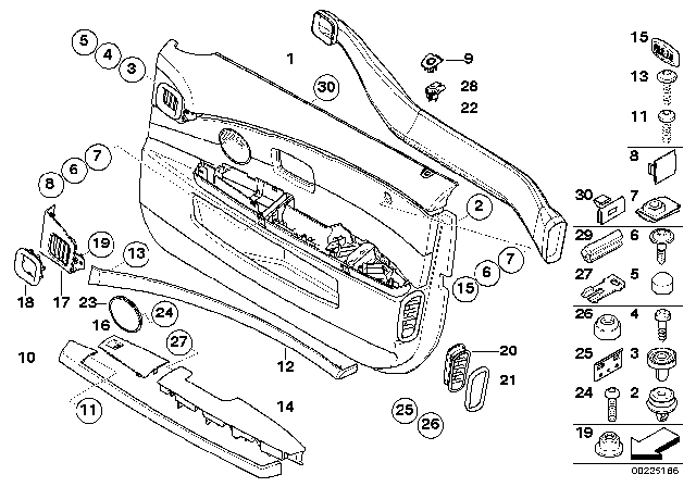 2005 BMW 760Li  Plug-In Nut Diagram for 51417065296