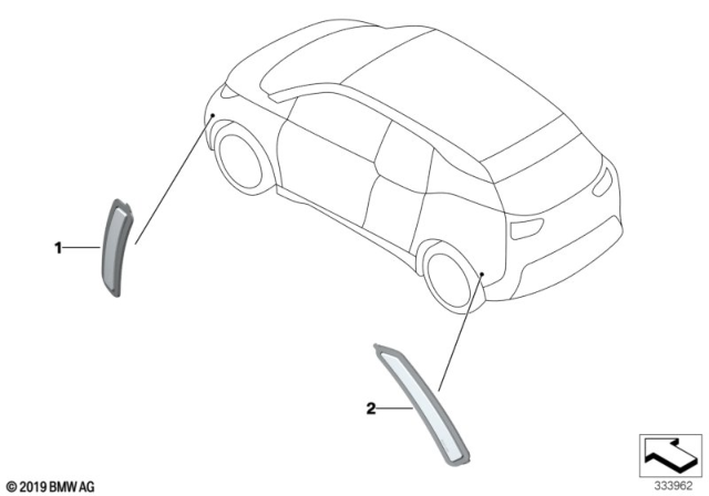 2019 BMW i3s Side Marker Light, Rear, Left Diagram for 63147467477