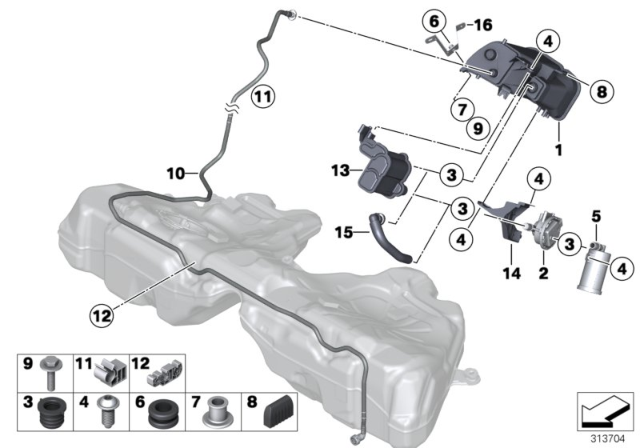 2016 BMW 650i Gran Coupe  Dust Filter Diagram for 16137446754