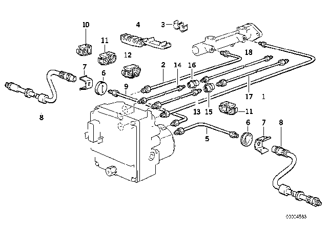 1994 BMW 540i  Pipe Rubber Covered Diagram for 34321162345