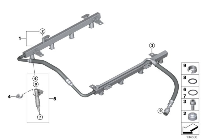 2004 BMW 545i  O-Ring Diagram for 13627530014