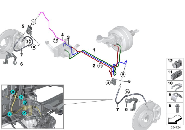 2019 BMW i3 Pipe -Brake Master Cylinder Diagram for 34326799391