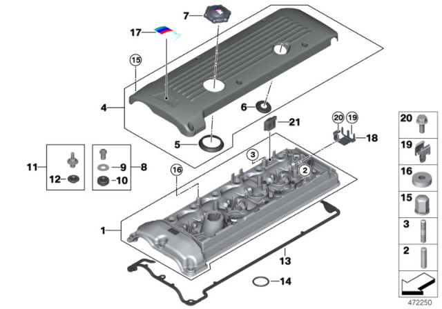 2008 BMW Z4 M  Bracket, Lambda Plug Diagram for 12527836608