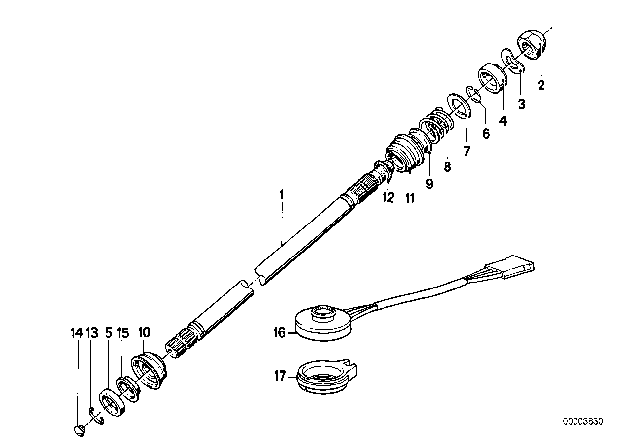 1985 BMW 325e  Steering Spindle Bearing Steel Diagram for 32311158686