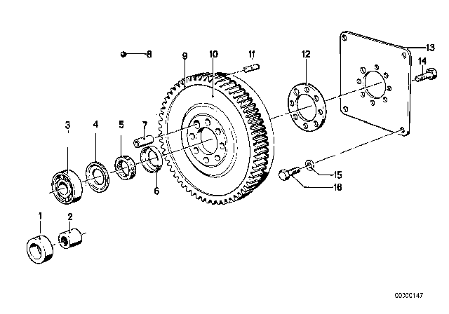 1989 BMW 735i  Dowel Pin Diagram for 11221709069