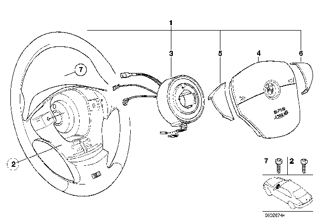 1998 BMW M3  Slip Ring Diagram for 32341162111
