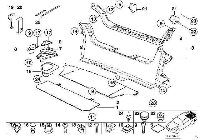 2000 BMW Z3 M  Clip Diagram for 51138399231