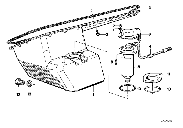 1990 BMW 325i  Levelling Switch Diagram for 12611277240