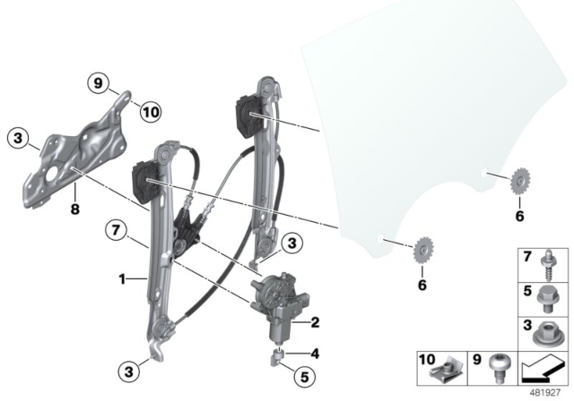 2017 BMW 440i xDrive Gran Coupe Mounting Strut Rear Left Diagram for 51717381921