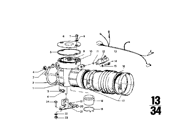 1971 BMW 2002tii  Starter Valve Diagram for 13641273278