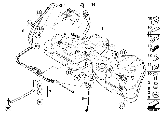 2008 BMW M6  Feed Line Diagram for 16126760754