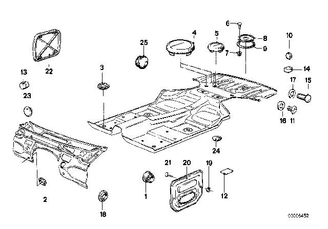 1984 BMW 733i  Cover Lid Diagram for 41125676192
