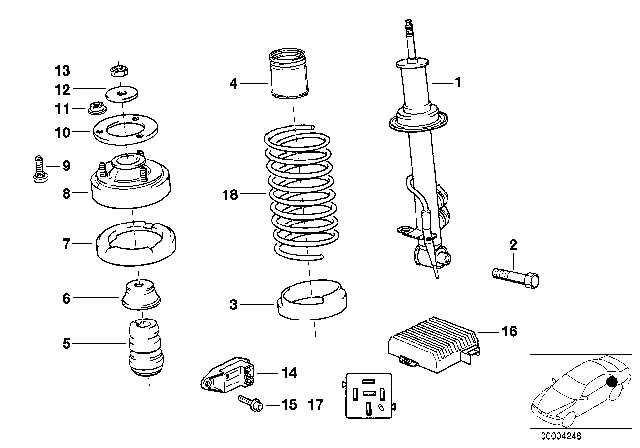 1991 BMW 735i Supporting Cup Diagram for 33521136063