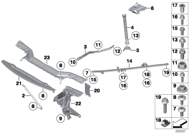 2015 BMW Z4  V-Strut, Front Panel Diagram for 51647192193
