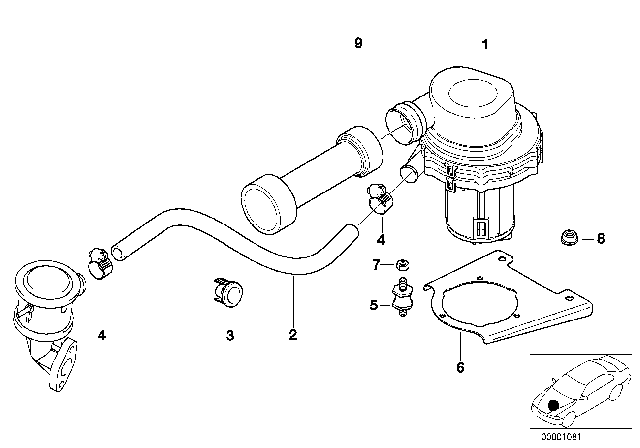 2000 BMW Z3 M  Pressure Hose Assy Diagram for 11721432867