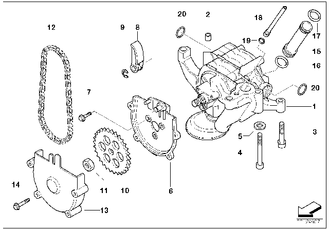 2003 BMW M5  Hex Nut Diagram for 11417549652