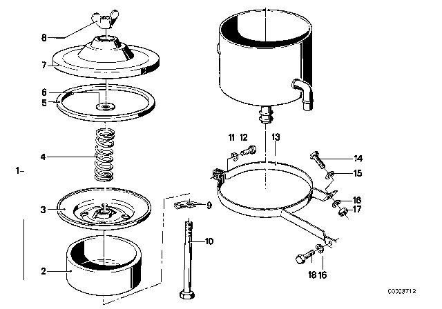 1980 BMW 528i  Ring Nut Diagram for 61211233457