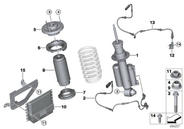 2020 BMW M850i xDrive  Supplementary Damper Diagram for 33536866806