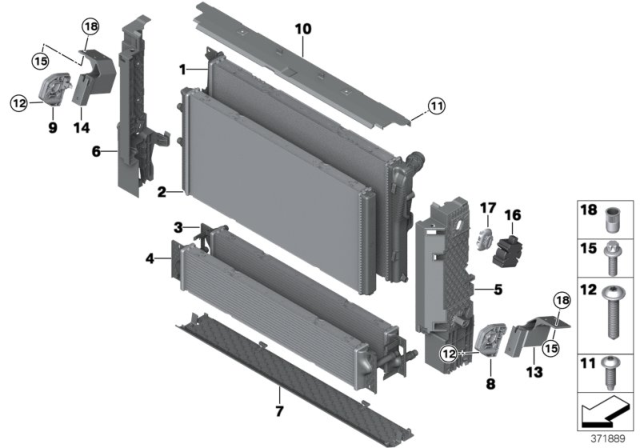 2020 BMW i8  Upper Sealing Diagram for 17117600543