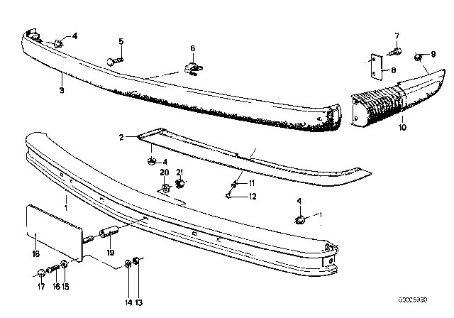 1981 BMW 320i  Base Diagram for 51181832855