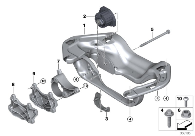 2018 BMW X5  Hex Bolt With Washer Diagram for 07119903836