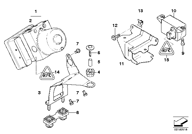 2003 BMW M3  Control Unit Dsc Repair Kit Diagram for 34522282423