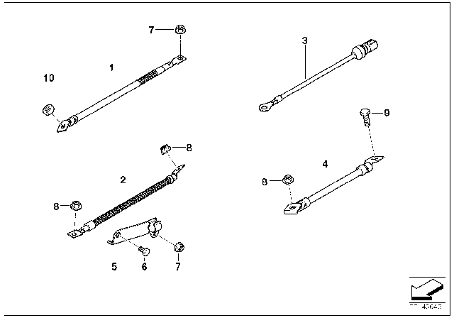 2009 BMW 335d  Earth Cable Diagram for 12427549393