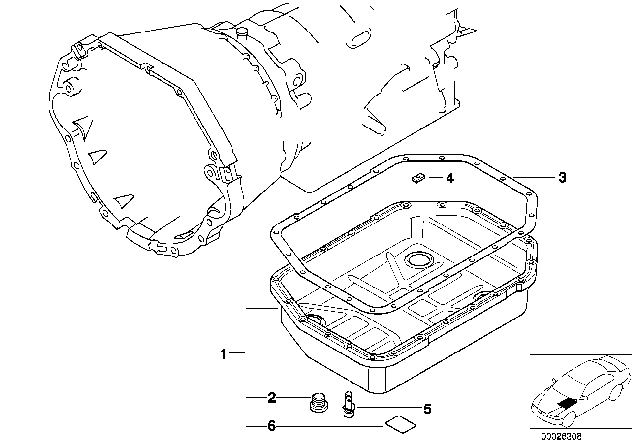 1998 BMW 740i  Gasket Diagram for 24111422676