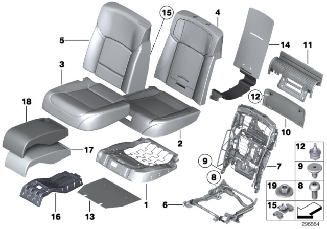 2011 BMW 750i xDrive  Fixing Kit, Clips Diagram for 52207220722