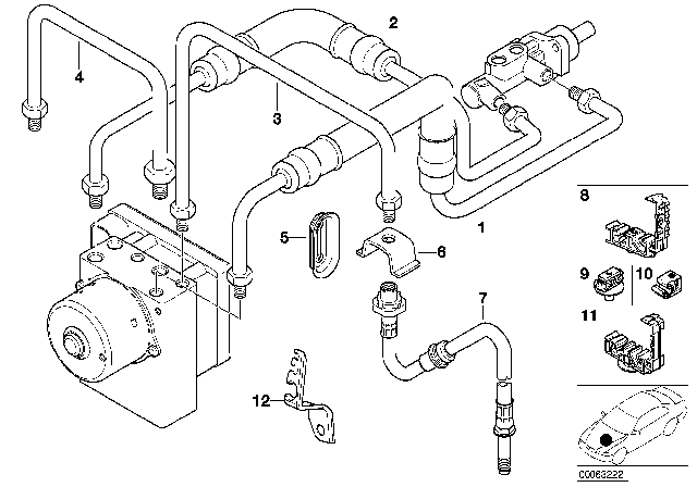 2003 BMW 330i Pipe Diagram for 34326754843