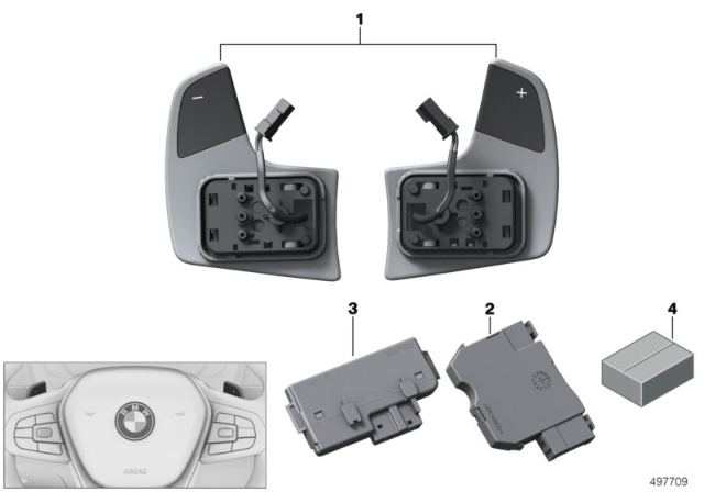 2020 BMW Z4  STEERING WHEEL ELECTRONIC CO Diagram for 32309476132