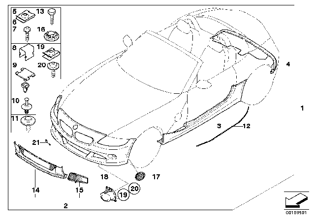2004 BMW Z4  Clip Diagram for 51717055847