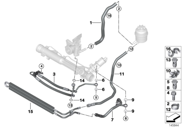 2006 BMW 330i Suction Hose Diagram for 32416850582