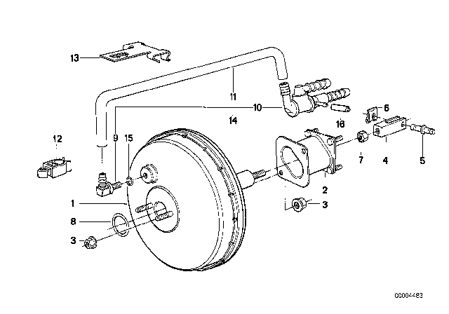 1988 BMW 735iL Forkhead Diagram for 34331156826