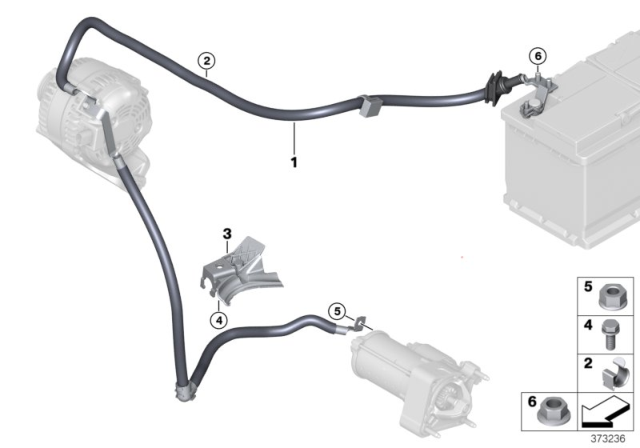 2017 BMW X1  Cable Alternator-Starter Diagram for 12428602973