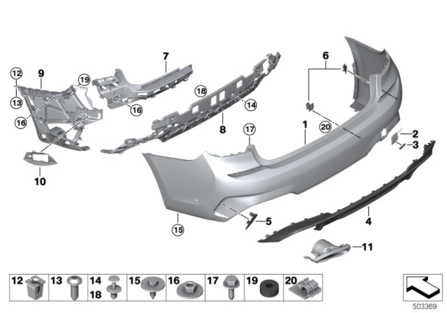 2020 BMW M340i xDrive GASKET RING Diagram for 51128497191