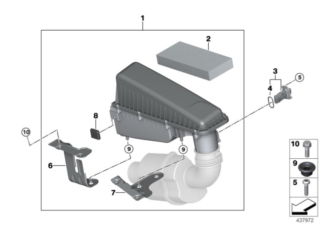 2018 BMW X5  RUBBER ELEMENT Diagram for 13718626741