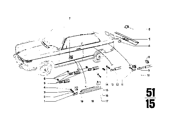 1972 BMW 2002  Clamp Diagram for 51131829904